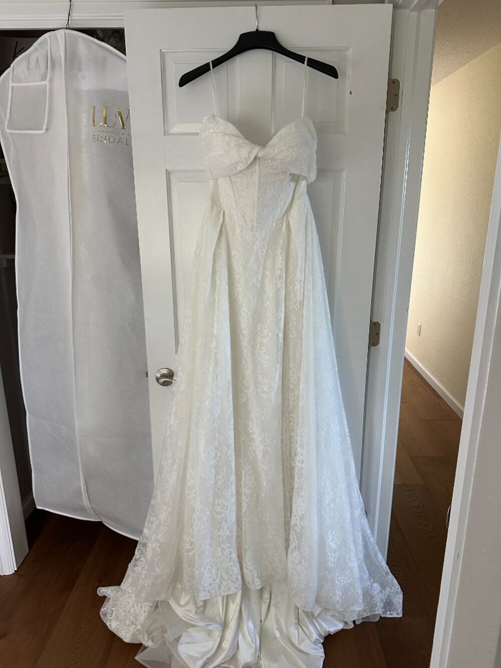 Madi Lane Westyn Gown - Ivory Strapless Lace Wedding Dress - Picture 5 of 15